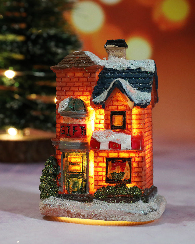 LED Lighted Christmas Village Houses