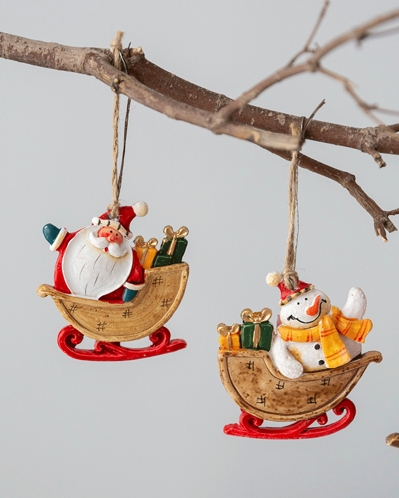 Christmas Santa Resin Ornaments