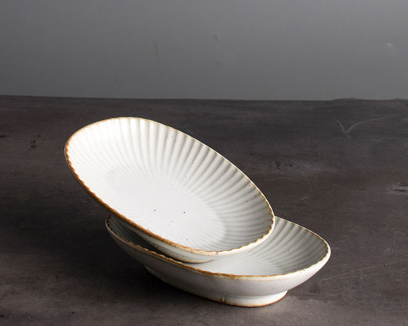 Stoneware Oval Dinner Plate
