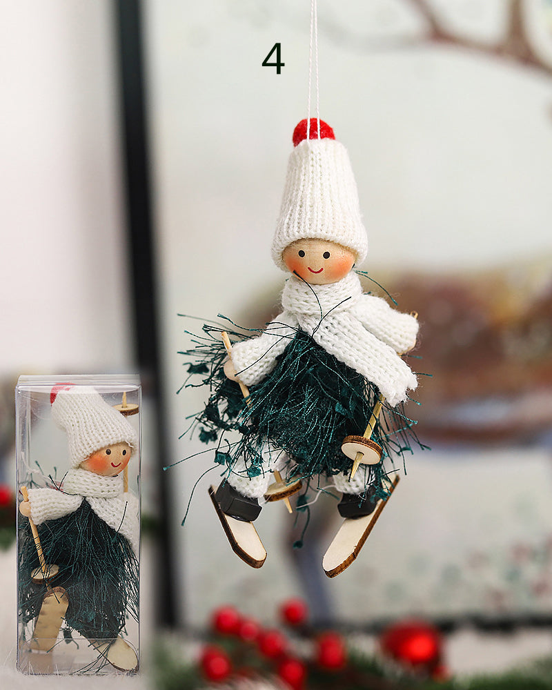 Christmas Decoration Ski Doll Pendant