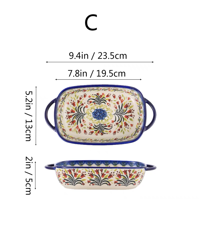 Moroccan Ceramic Plate with Handle