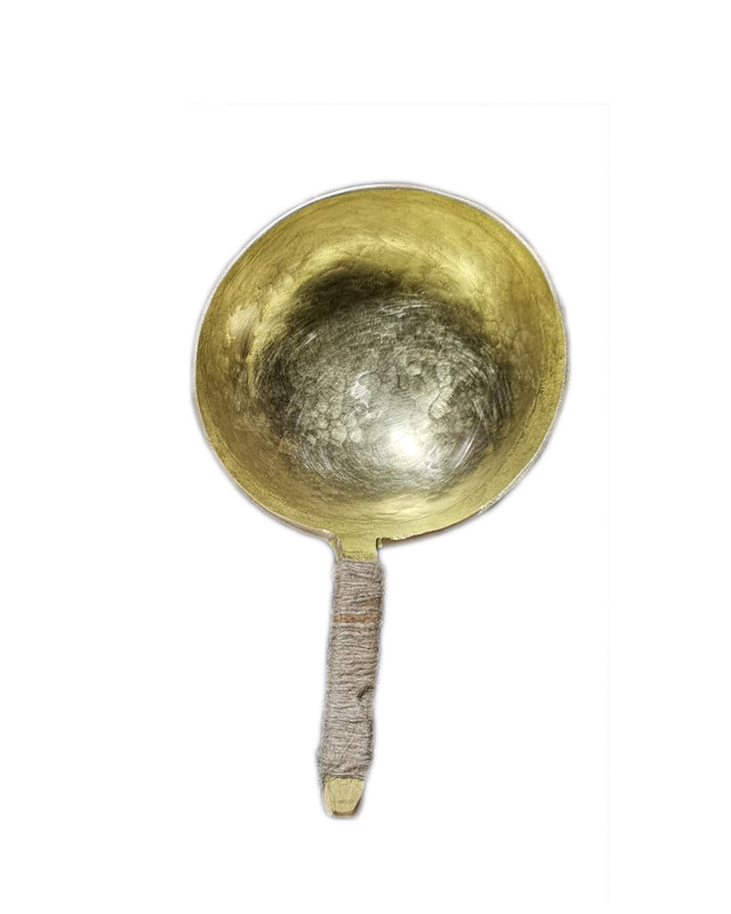 Handmade Brass Spoon With Hemp Rope