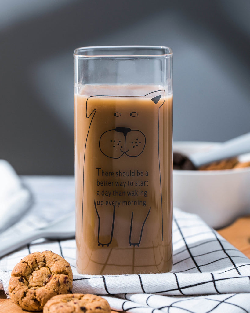 Cartoon Square Drinking Glass Cup