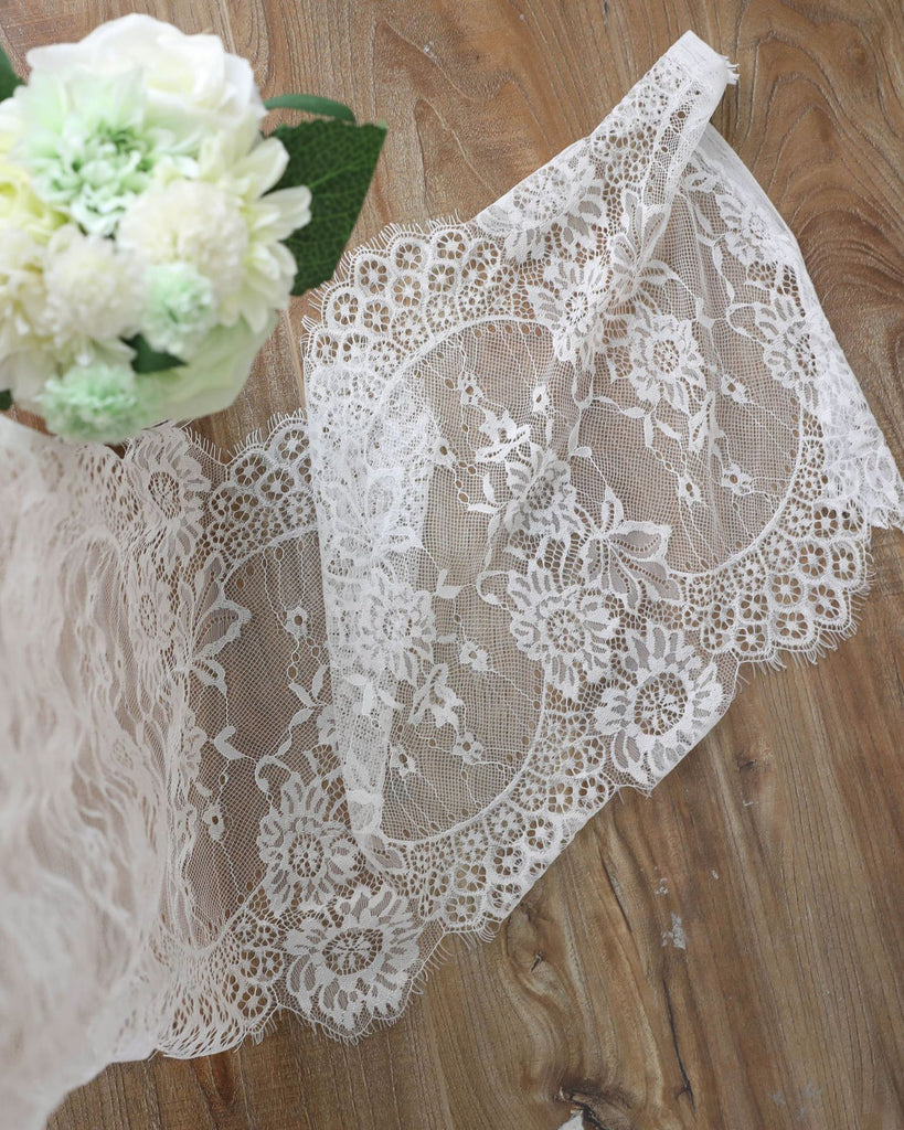 Black and White Lace Table Runner
