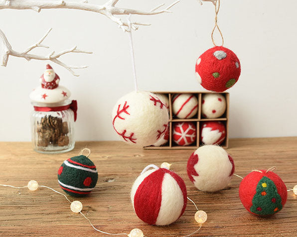Felt Christmas Balls Ornaments