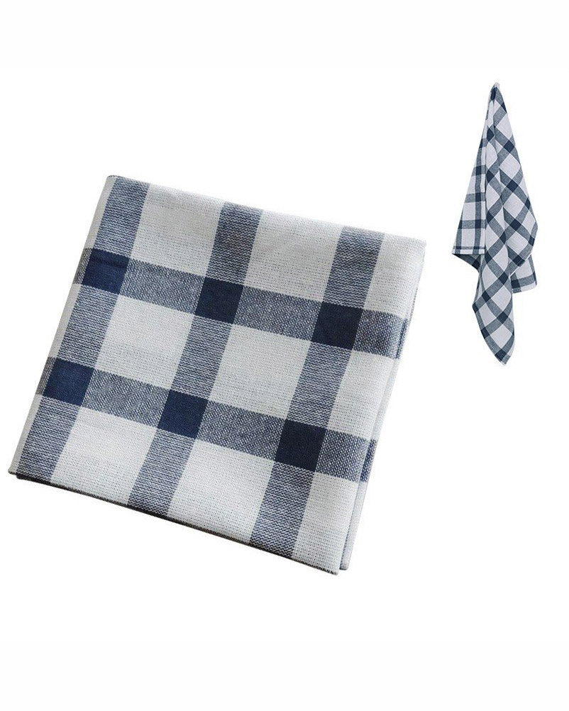 Striped and Square Linen Cotton Dinner Cloth Napkins