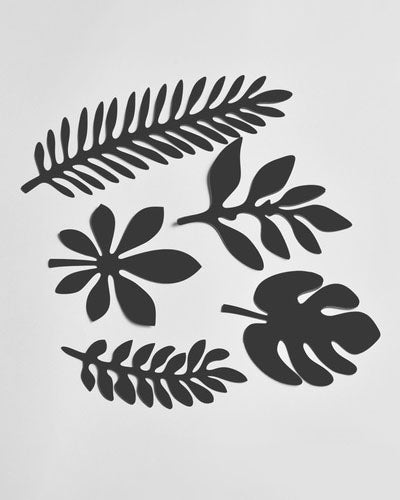 Flowers and Leaves Paper Cut Still Life Backdrop Props