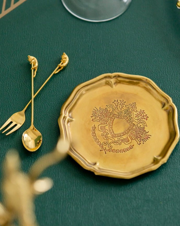 Metal Antiqued Brass plate