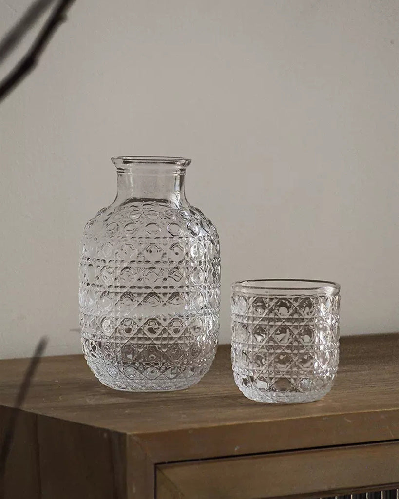 Vintage-embossed Bottle and Cup