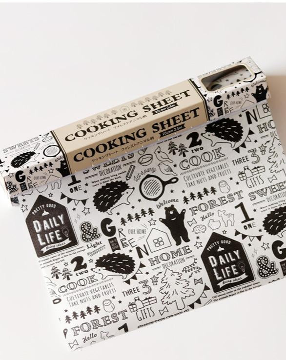 Cartoon Food Word Text Grease-Resistant Food-Safe Wrap Paper