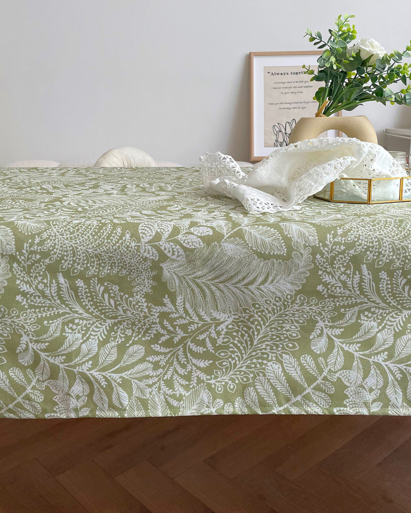 Green Plant Waterproof Tablecloth