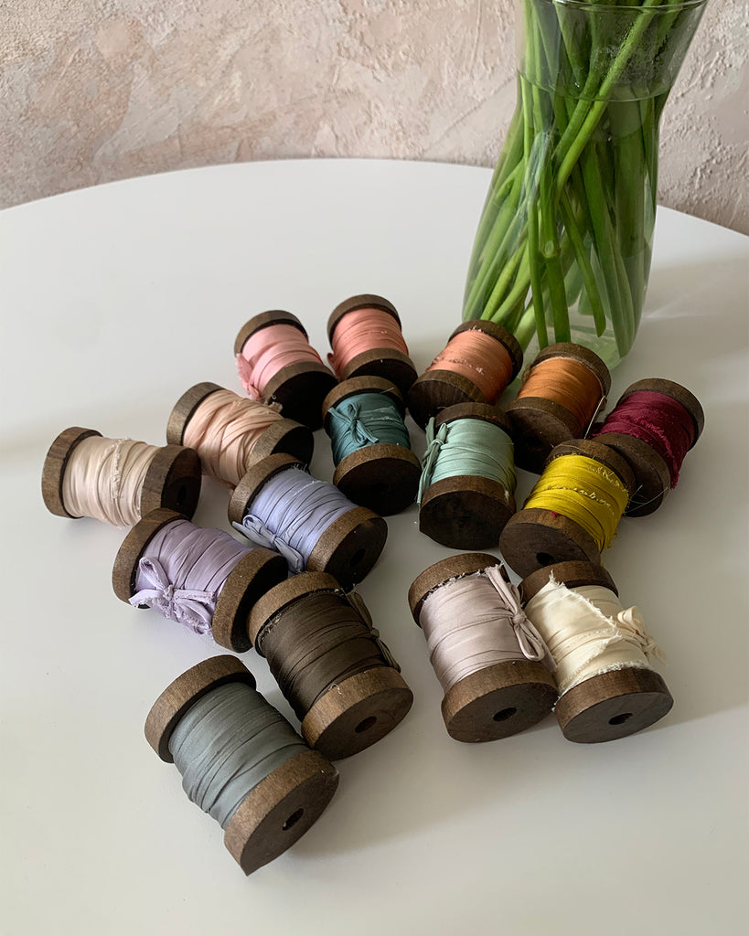 Hand-Dyed Silk Ribbon 