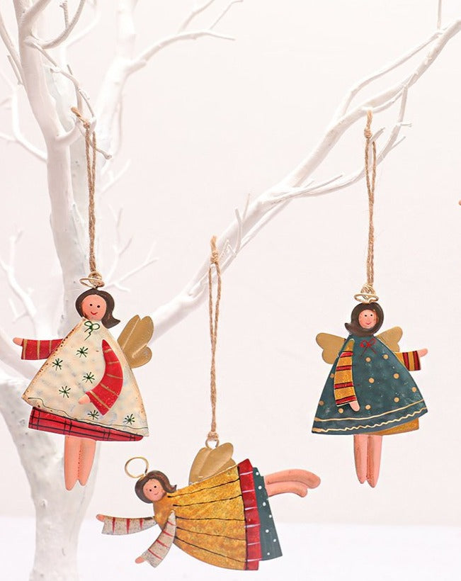 Hand Panted Angels Ornaments