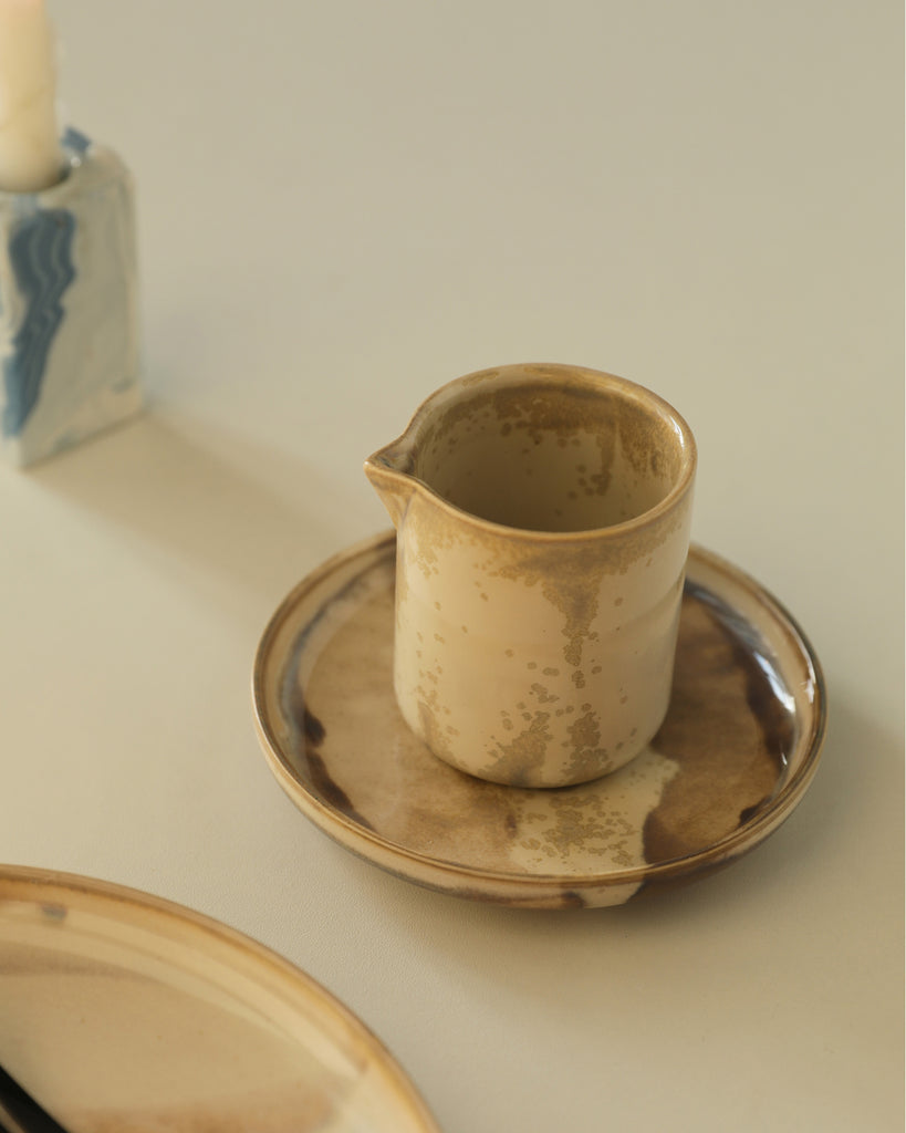 Milk Pitcher and Plate