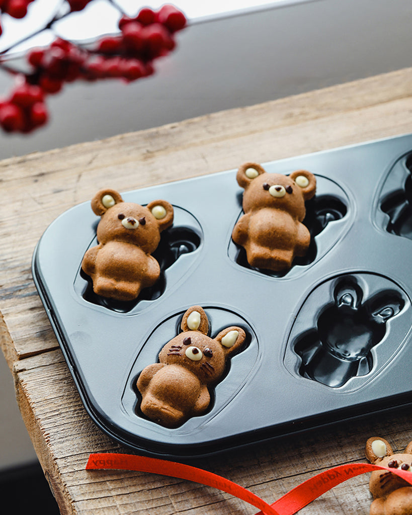Cute Bear 6 Single Mold Cakes 