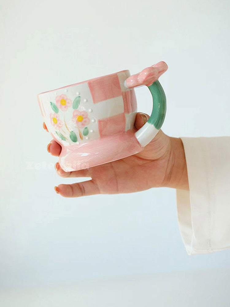 Aesthetic Cute Floral Coffee Mugs