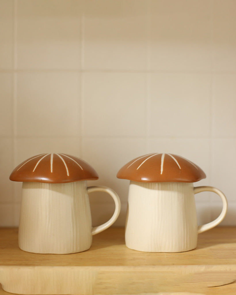 Ceramic Mushroom Mug With Lid