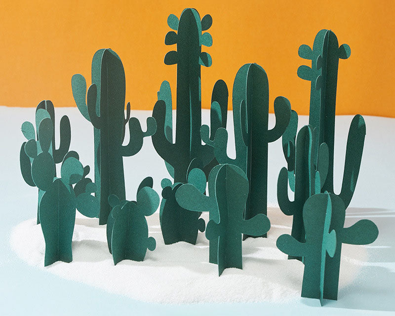 Cactus Paper Cut Still Life Backdrop Props