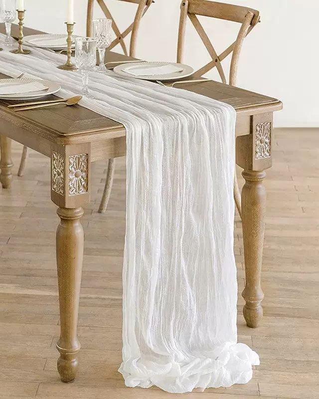 Soft Dyed Crinkle Table Runner