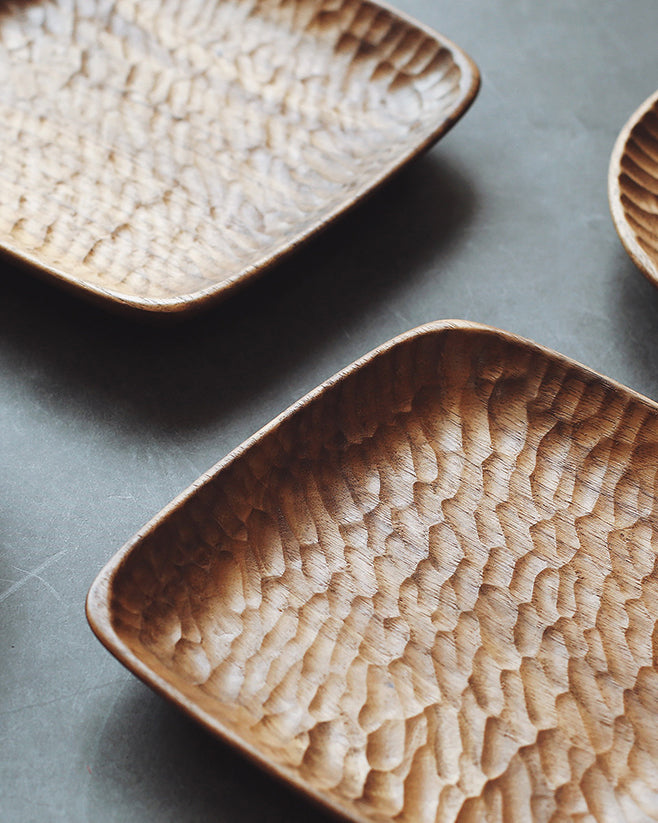 Hand Carved Wooden Plates