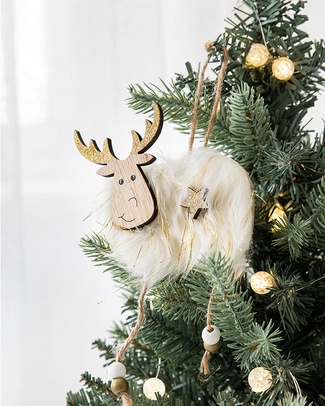Wool Felt Elk Christmas Ornament