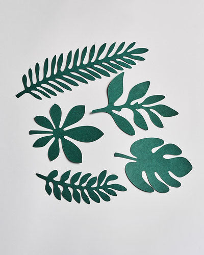 Flowers and Leaves Paper Cut Still Life Backdrop Props