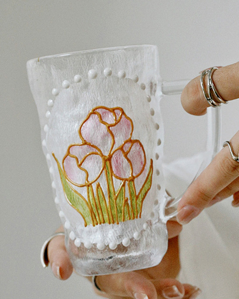Hand Painted Flower Cup Product Description