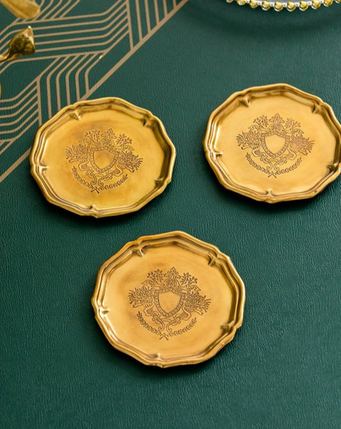 Metal Antiqued Brass plate