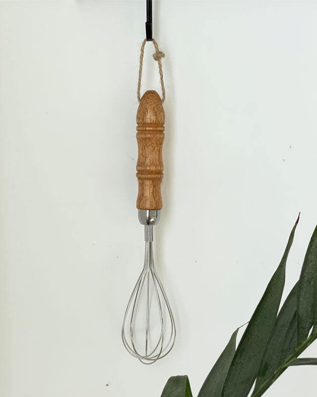 Vintage Wooden Handle Whisk