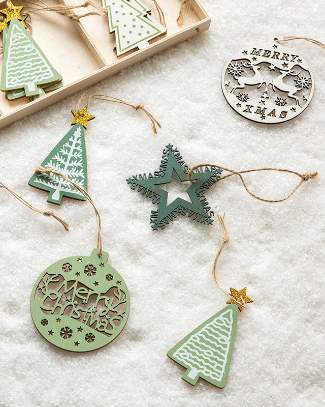 Cute Wood Ornaments Sets