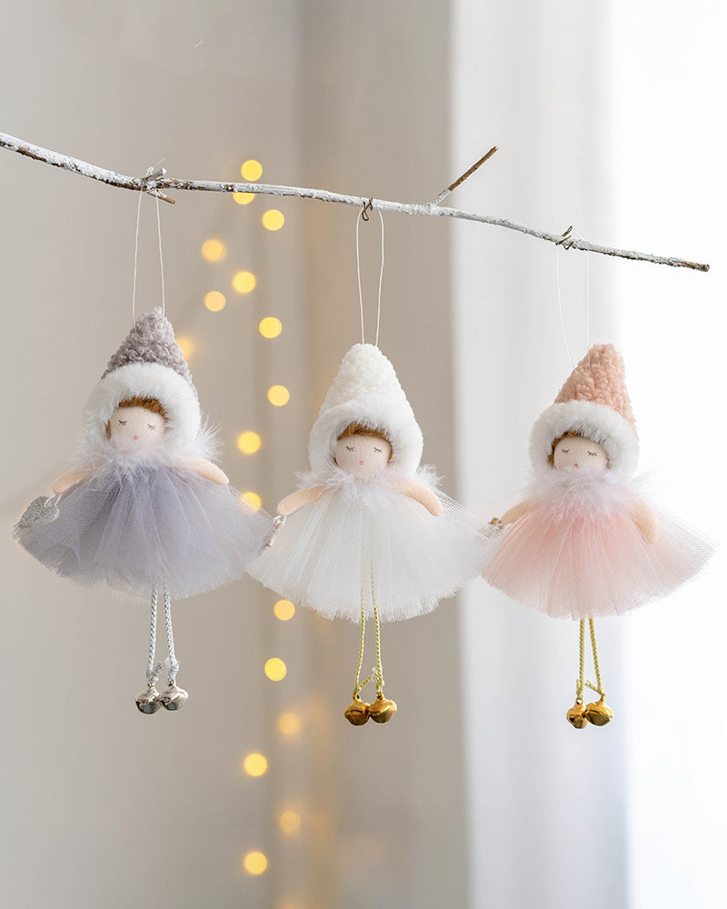 Christmas Plush Angel Snow Gauze Skirt Girl Decorations