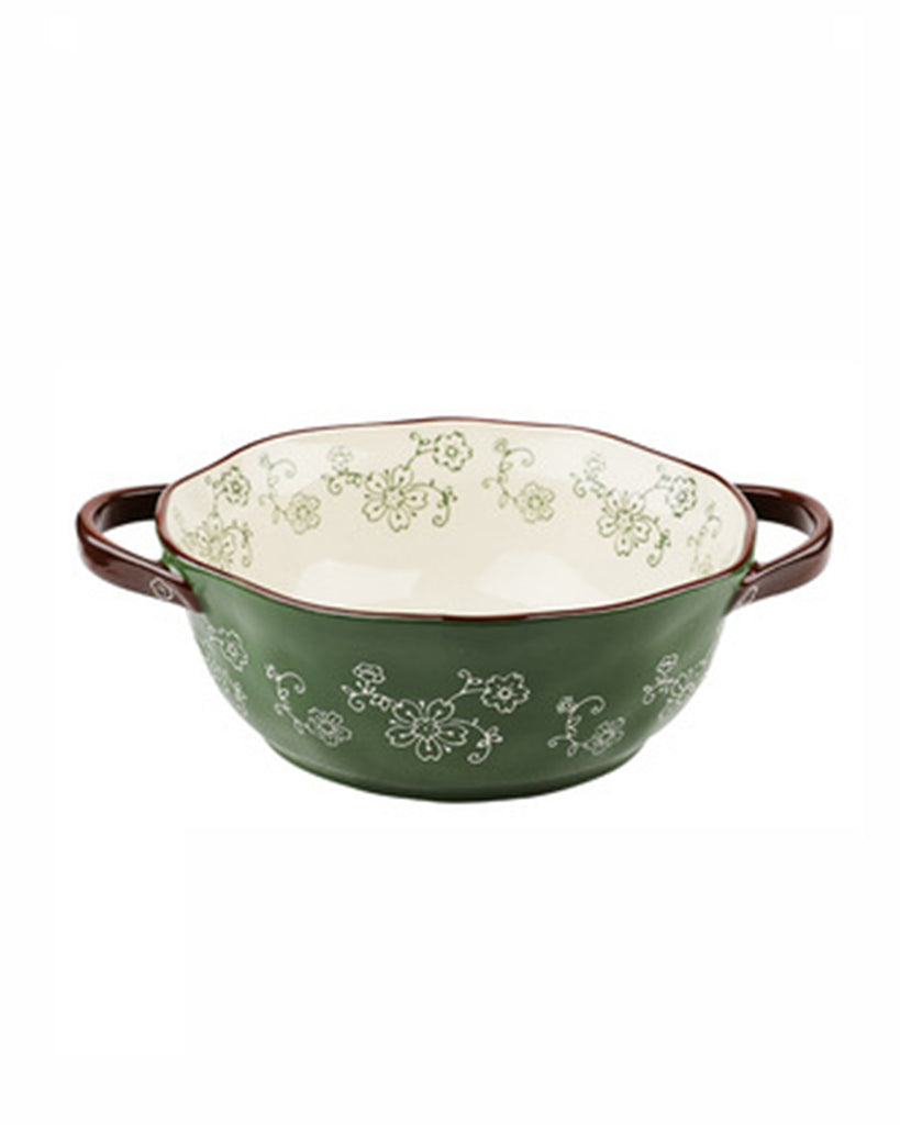 Floral bowl with Handles