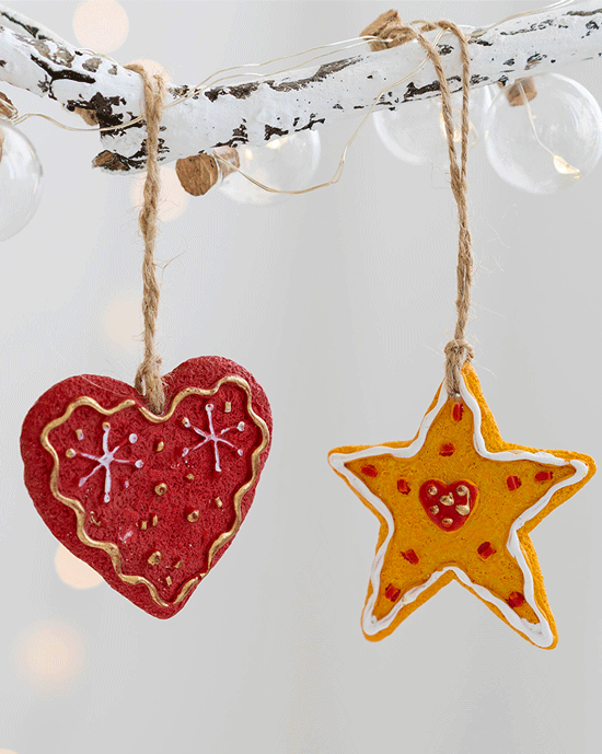 Resin Christmas Cookies Ornament 4 pieces 