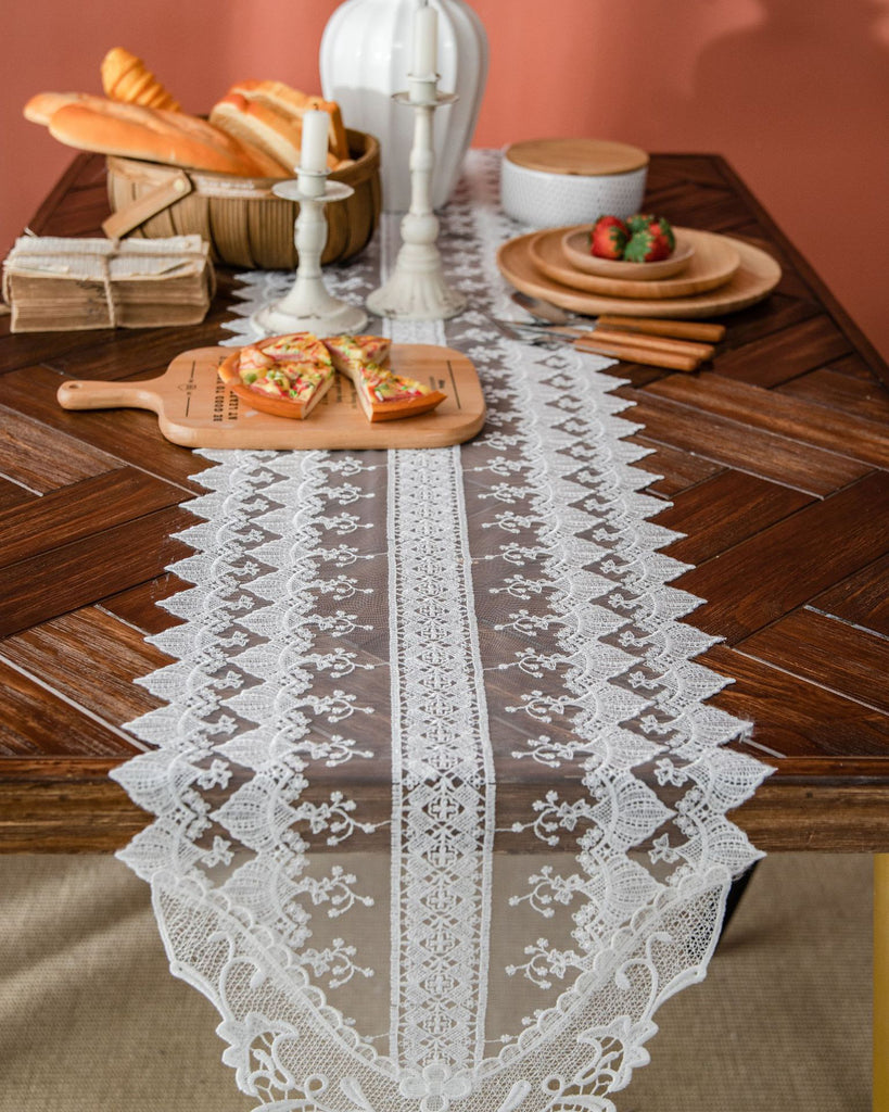 Seashell Embroidered Table Runner