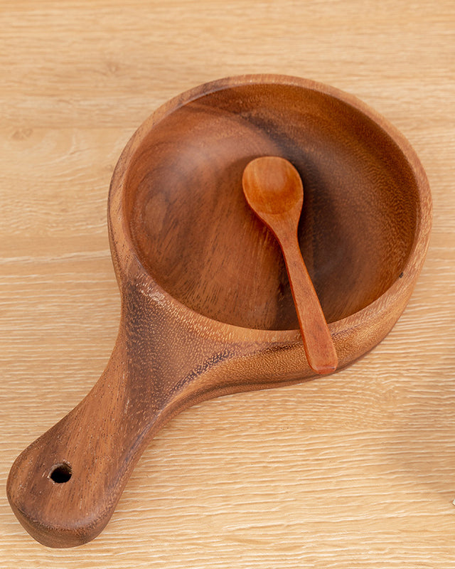Wood Bowl with Handle
