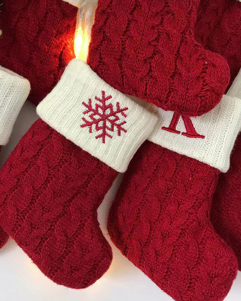 Knitted Alphabet Christmas Stocking