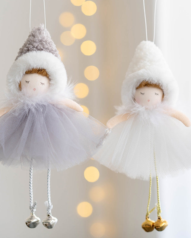 Christmas Plush Angel Snow Gauze Skirt Girl Decorations