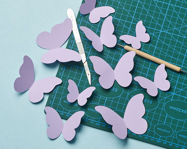Butterflies Paper Cut Still Life Backdrop Props