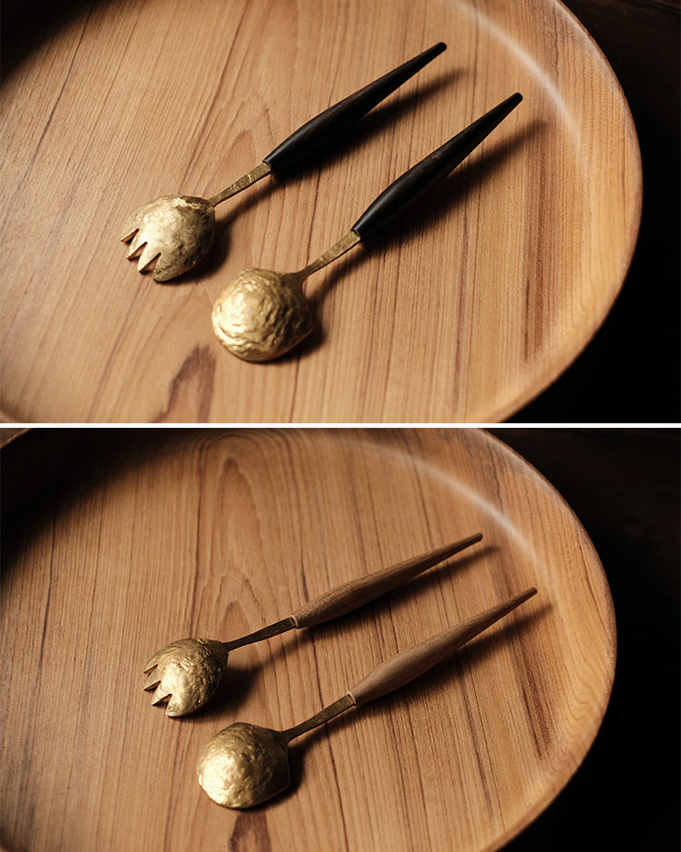 Handmade Brass Wooden Spoon