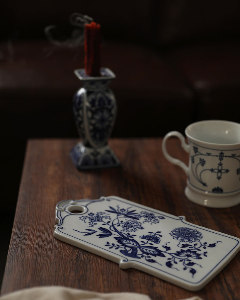 Blue and White Porcelain Serving Board