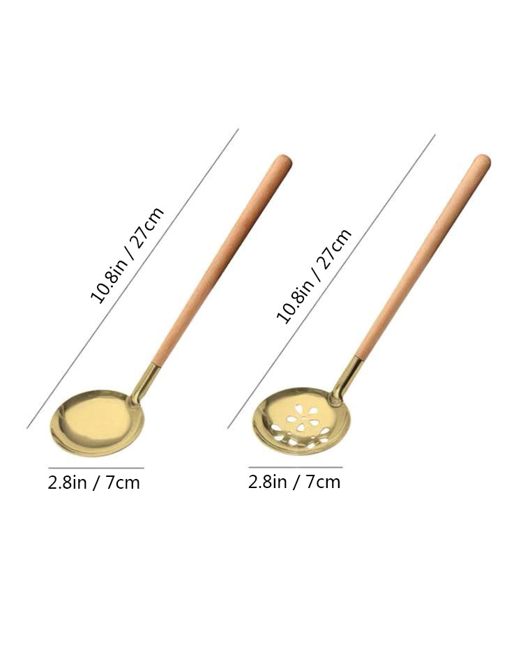 Stainless Steel Wooden Handle Soup Spoon